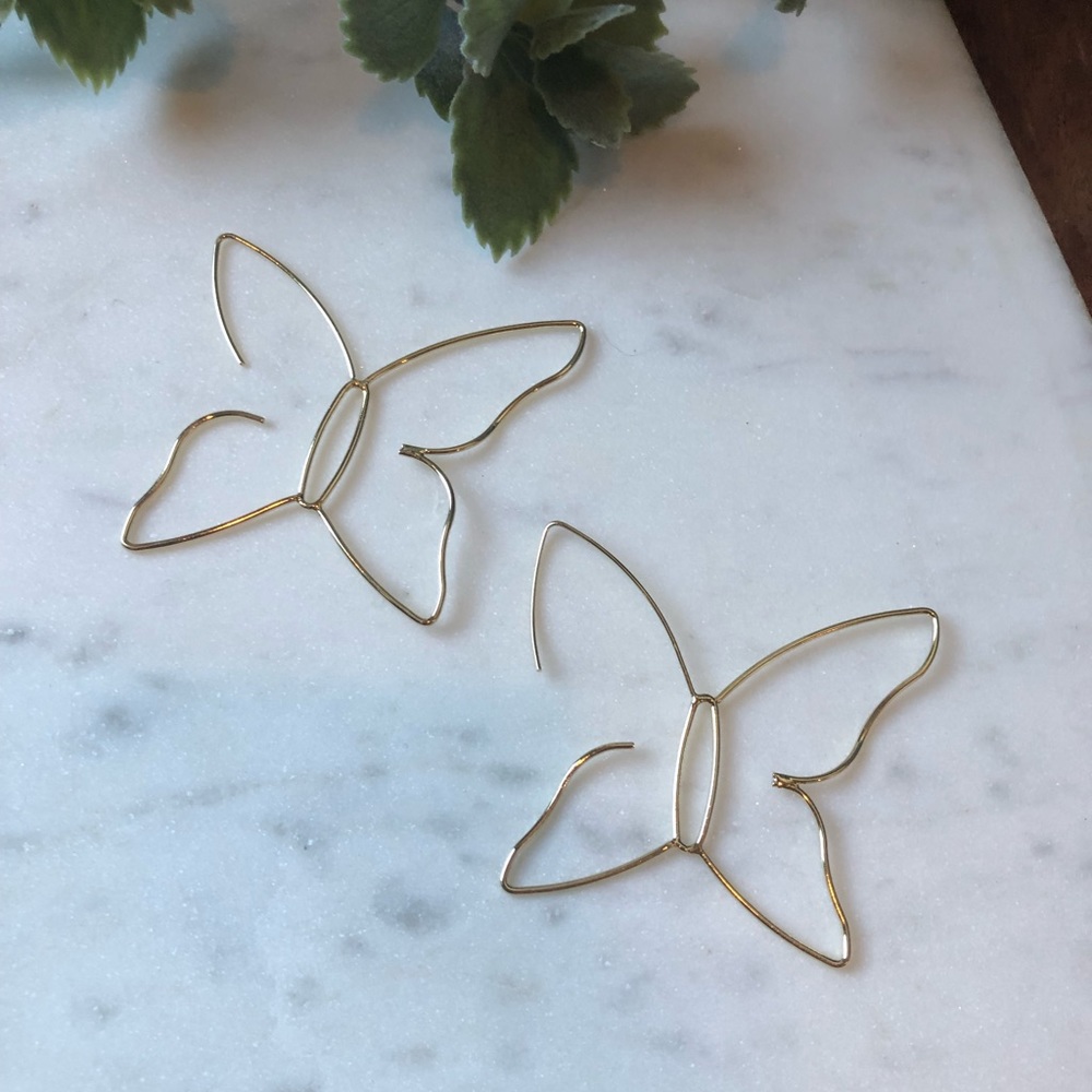 The Zoe - Dainty Butterfly Cutout Earrings! - Picture 3 of 7